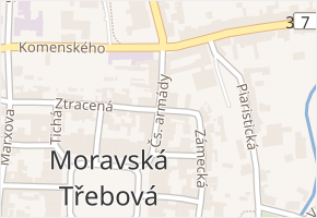 Čs. armády v obci Moravská Třebová - mapa ulice