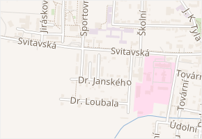 Dr. Janského v obci Moravská Třebová - mapa ulice