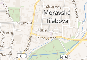 Farní v obci Moravská Třebová - mapa ulice