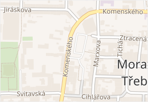 Komenského v obci Moravská Třebová - mapa ulice