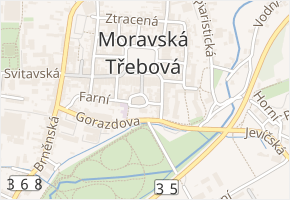 Kostelní nám. v obci Moravská Třebová - mapa ulice