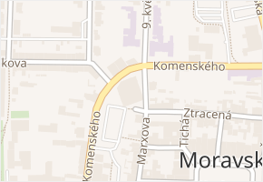 Marxova v obci Moravská Třebová - mapa ulice