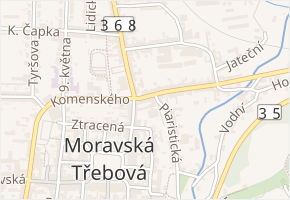 Olomoucká v obci Moravská Třebová - mapa ulice