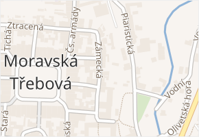 Zámecká v obci Moravská Třebová - mapa ulice