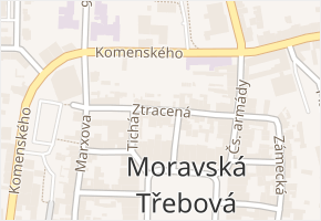 Ztracená v obci Moravská Třebová - mapa ulice