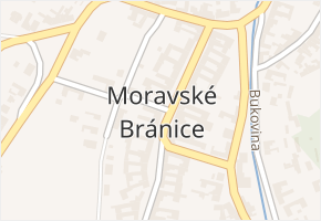 Moravské Bránice v obci Moravské Bránice - mapa části obce