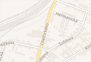 Chelčického v obci Moravské Budějovice - mapa ulice