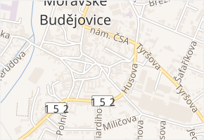 Fűgnerovo nám. v obci Moravské Budějovice - mapa ulice