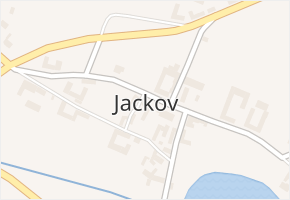 Jackov v obci Moravské Budějovice - mapa části obce