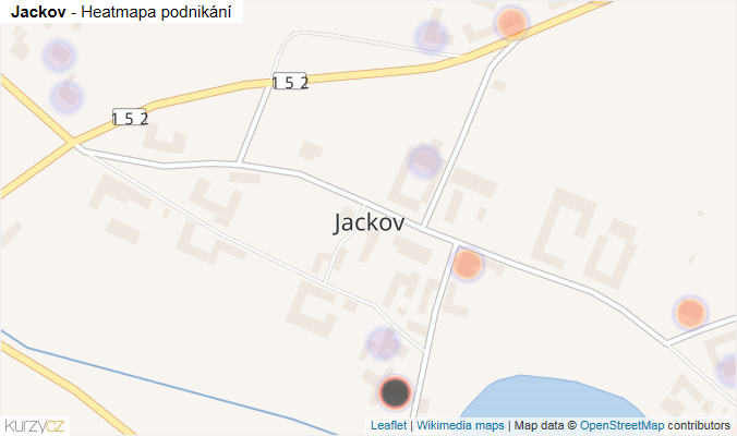 Mapa Jackov - Firmy v části obce.