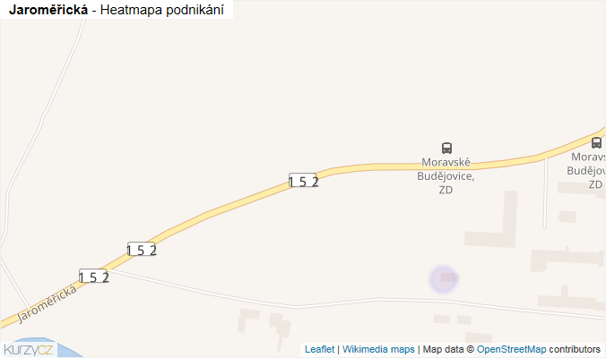 Mapa Jaroměřická - Firmy v ulici.