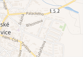 Jiráskova v obci Moravské Budějovice - mapa ulice