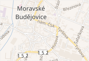 Kollárova v obci Moravské Budějovice - mapa ulice