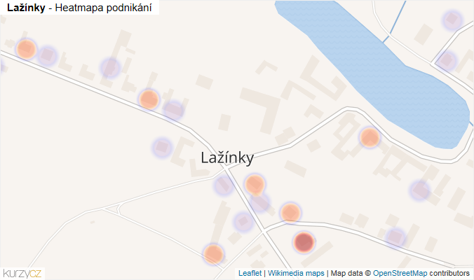 Mapa Lažínky - Firmy v části obce.