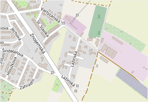 Lažínská v obci Moravské Budějovice - mapa ulice