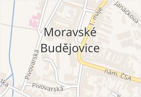 Moravské Budějovice v obci Moravské Budějovice - mapa části obce
