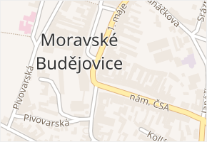 nám. ČSA v obci Moravské Budějovice - mapa ulice