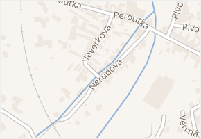 Nerudova v obci Moravské Budějovice - mapa ulice