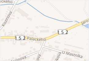 Palackého v obci Moravské Budějovice - mapa ulice