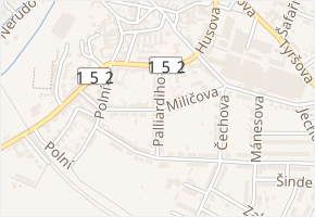 Palliardiho v obci Moravské Budějovice - mapa ulice