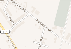 Partyzánská v obci Moravské Budějovice - mapa ulice