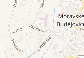 Peroutka v obci Moravské Budějovice - mapa ulice