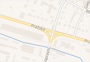 Pražská v obci Moravské Budějovice - mapa ulice