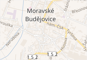 Purcnerova v obci Moravské Budějovice - mapa ulice