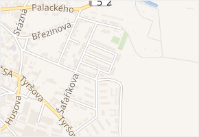 Šafaříkova v obci Moravské Budějovice - mapa ulice