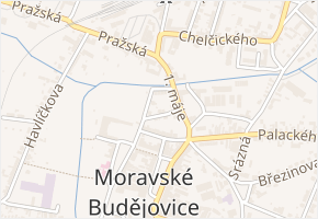 Šustova v obci Moravské Budějovice - mapa ulice