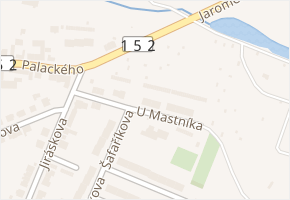 U Mastníka v obci Moravské Budějovice - mapa ulice