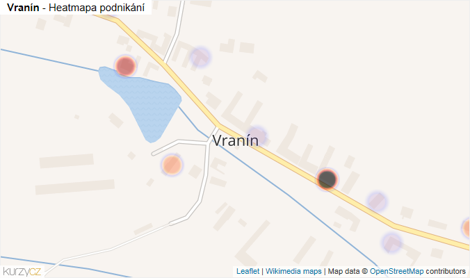 Mapa Vranín - Firmy v části obce.