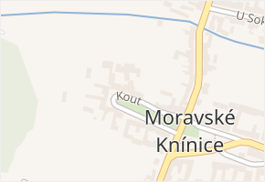 Kout v obci Moravské Knínice - mapa ulice