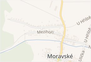 Mezihoří v obci Moravské Knínice - mapa ulice