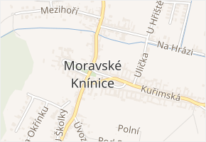 Pod Školou v obci Moravské Knínice - mapa ulice
