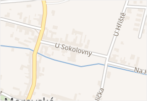 U Sokolovny v obci Moravské Knínice - mapa ulice