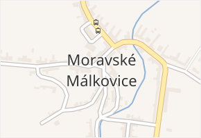 Moravské Málkovice v obci Moravské Málkovice - mapa části obce