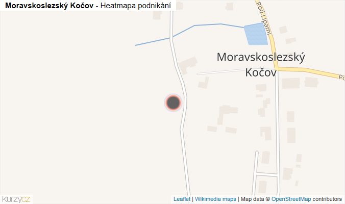Mapa Moravskoslezský Kočov - Firmy v části obce.