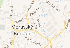 Dlouhá v obci Moravský Beroun - mapa ulice
