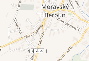 Dolní v obci Moravský Beroun - mapa ulice