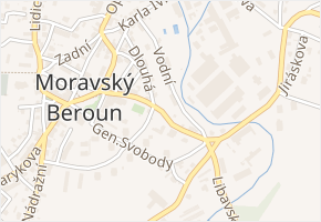 Dvořákova v obci Moravský Beroun - mapa ulice