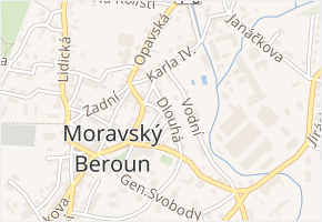 Křížová v obci Moravský Beroun - mapa ulice
