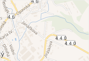 Na Lánech v obci Moravský Beroun - mapa ulice