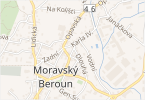Pasterní v obci Moravský Beroun - mapa ulice