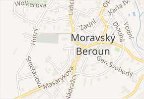 Polní v obci Moravský Beroun - mapa ulice