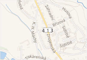 Blahoslavova v obci Moravský Krumlov - mapa ulice