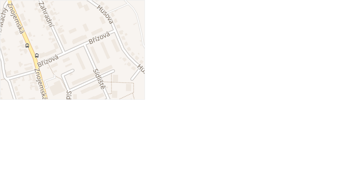 Břízová v obci Moravský Krumlov - mapa ulice