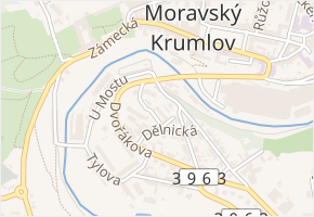 Dělnická v obci Moravský Krumlov - mapa ulice