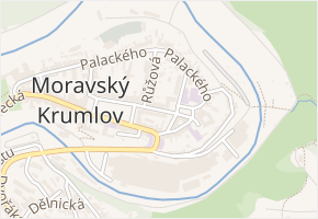 Komenského v obci Moravský Krumlov - mapa ulice