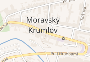 Moravský Krumlov v obci Moravský Krumlov - mapa části obce